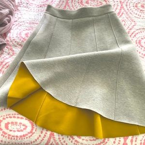 Gray Mid Skirt from Anthropologie with green new breathable padding